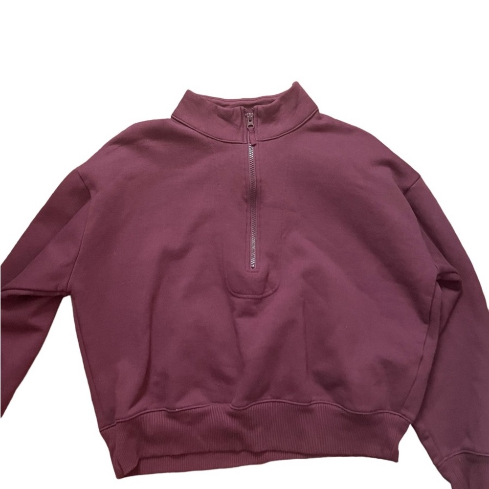 A new day Half Zip Maroon Sweatshirt Size Large